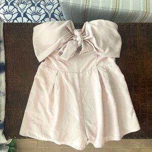 LULUS Blush Pink Tie Romper